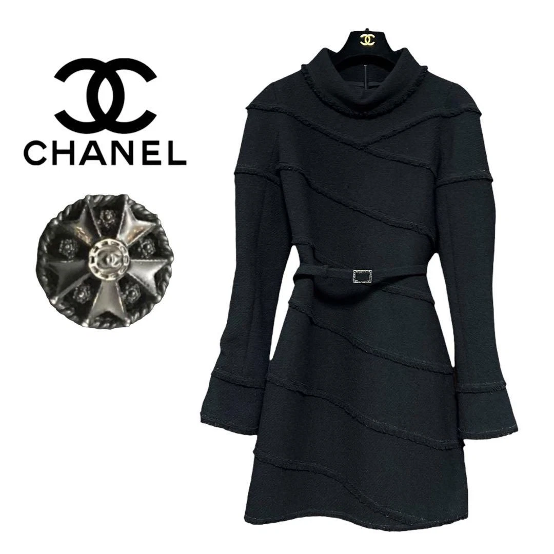 Abito Chanel us ineed tw dina lan contura cintur ta 38ro neroo molt