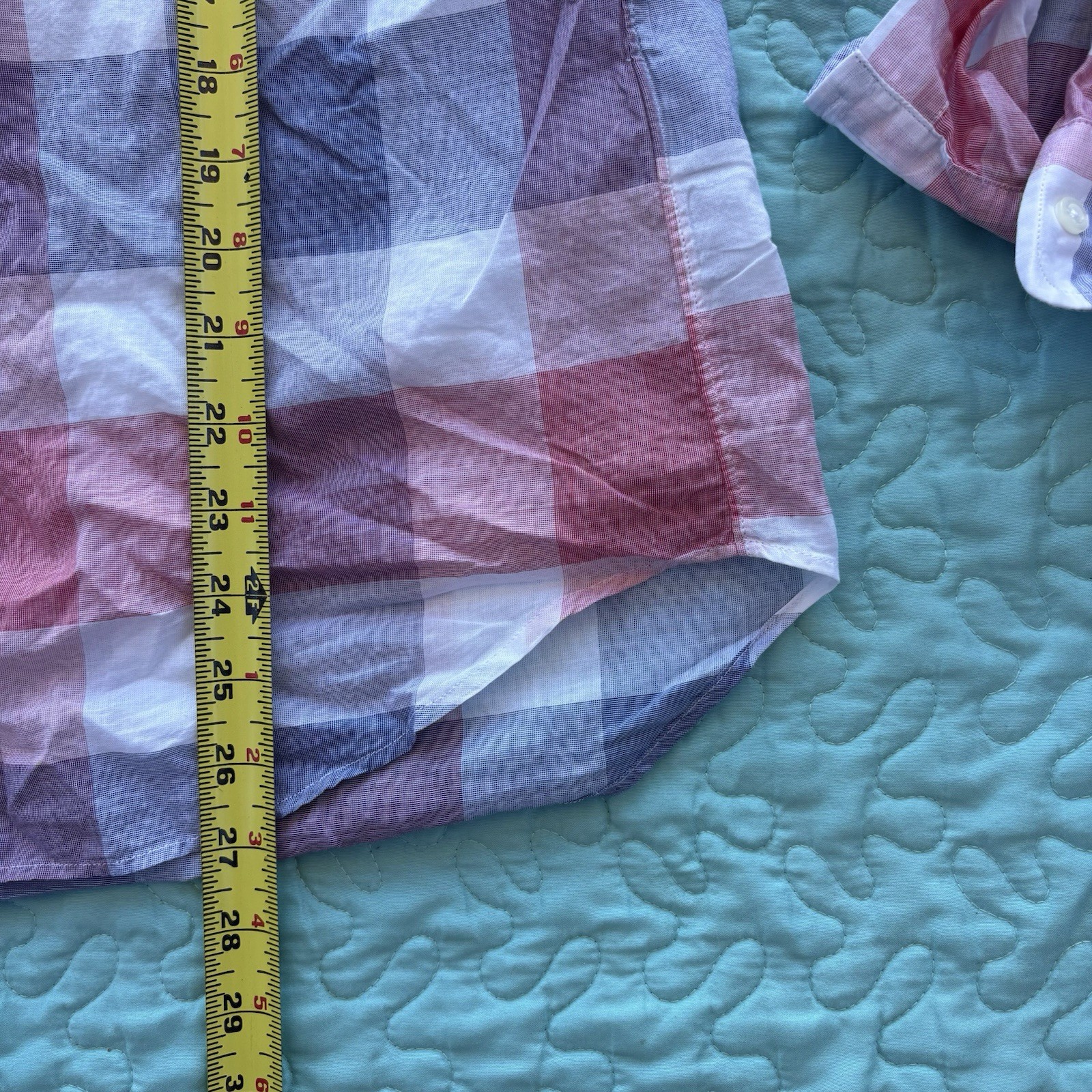 Grayson Checkered Button Down Red Blue Flannel Bl… - image 3