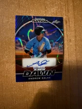 2025 Leaf Baseball Nation - Andrew Salas - Blue Lava A New Dawn Auto 4/7