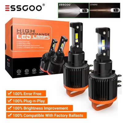 2x H15 LED Scheinwerfer 100W 6500K Wei Zulassung Lampe Fern Auto Halogen 12000LM