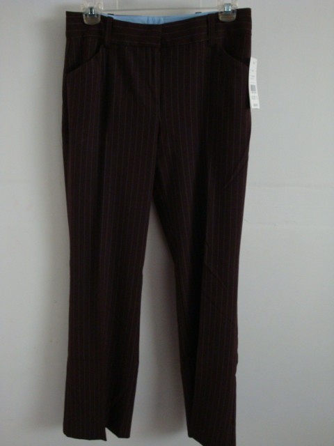 NWT  A.Byer Wide Leg Dress Stripe Pants BROWN 5