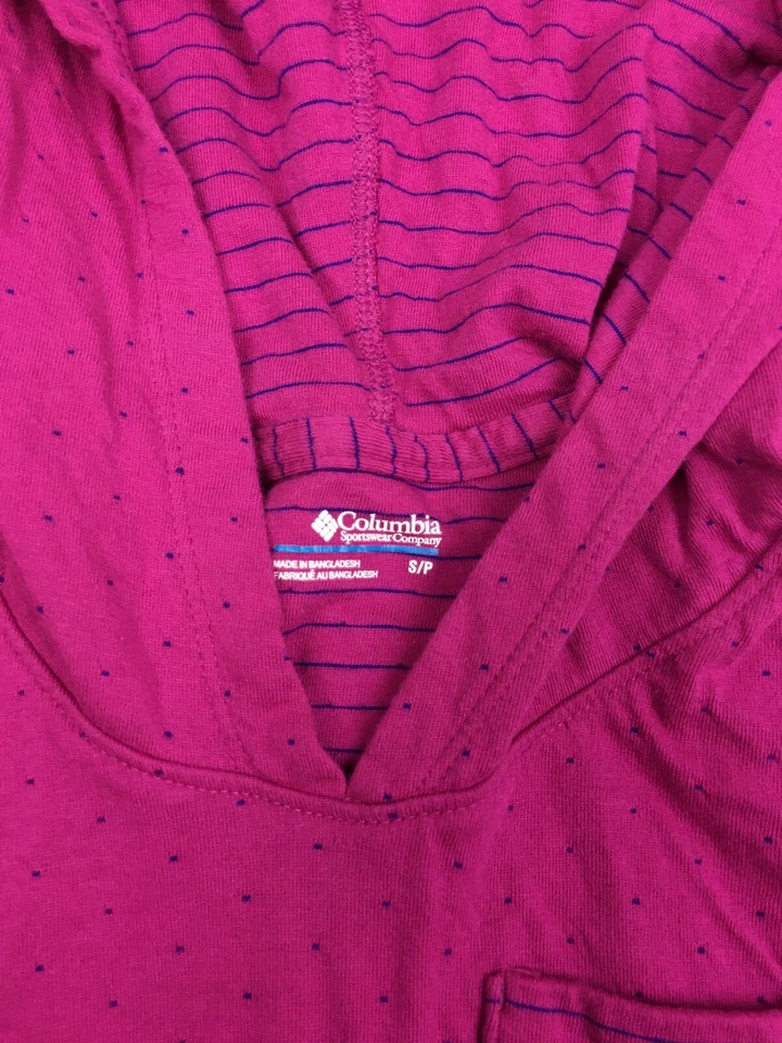 Columbia Sudadera con Capucha Mujer Talla Pequeña Rosa Manga Larga Rayas Foto 4 de 4