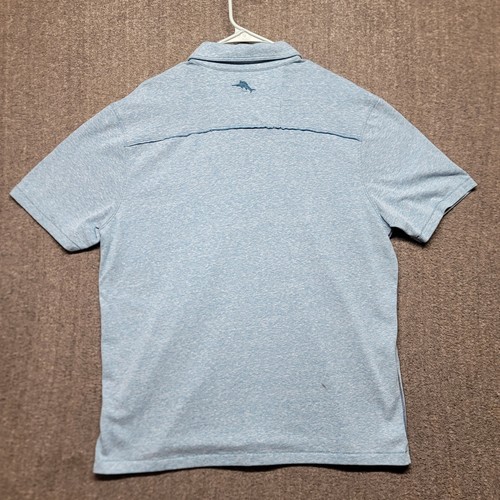 Tommy Bahama Polo Shirt Mens Large Blue Pocket Island Zone Performance Golf - Picture 6 of 10
