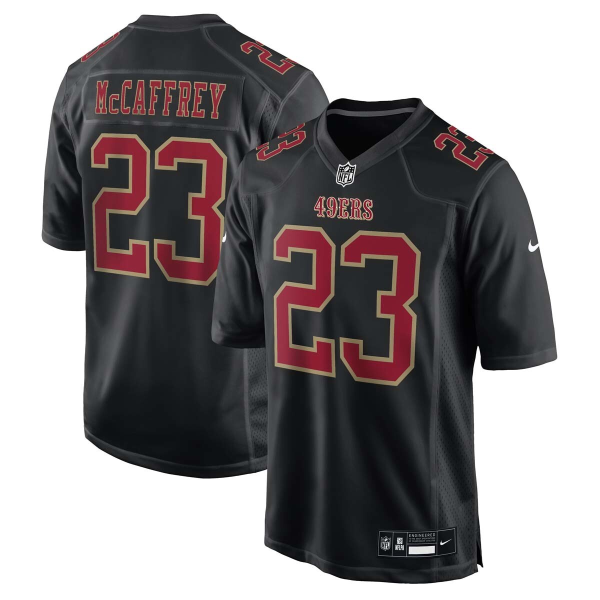 San Francisco 49ers Christian McCaffrey Nike Black 2025 Fashion