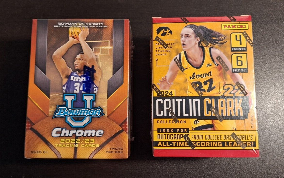 2022-23 Bowman University Chrome Basketball +Caitlin Clark Collection Blaster