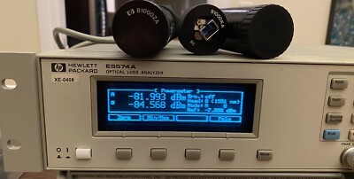 HP E5574A Optical Loss Analyzer, Opt 022/015 + 2x HP 81521B Optical Head