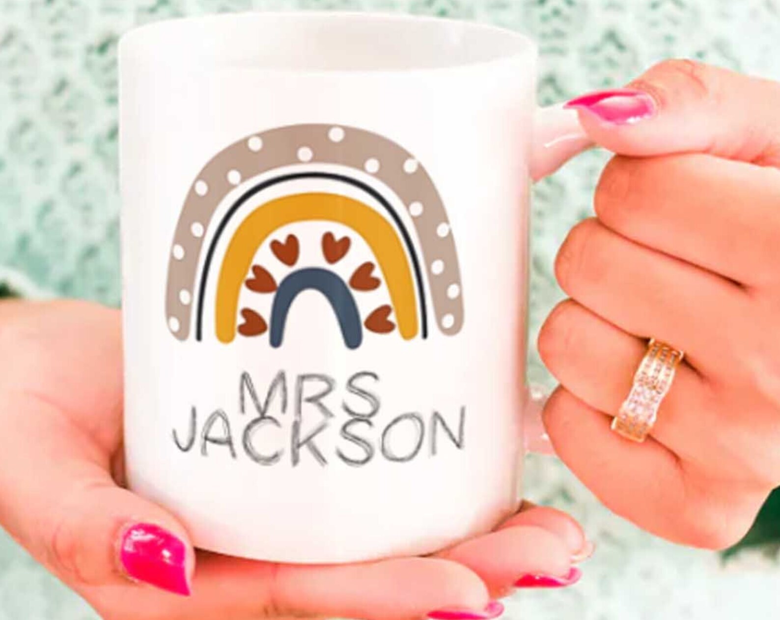 Taza de café arco iris maestro taza maestro regalos maestro agradecimiento regalos