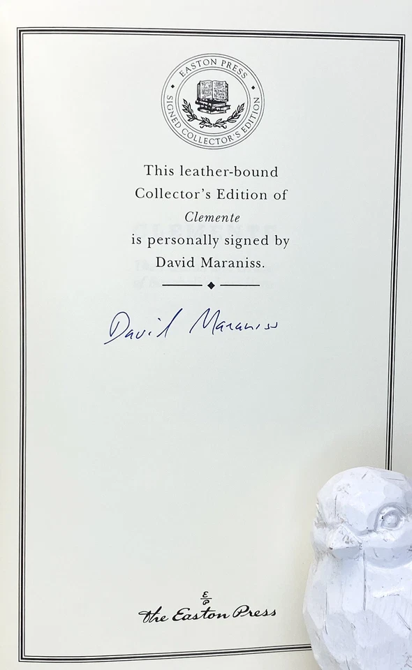 Clemente The Passion and Grace of Baseball's Last Hero SIGNED by David Maraniss Foto 2 de 4