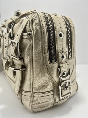 BRAND NEW COACH W TAGS Ltd Ed LILY PLATINUM LEATHER MED LEGACY SHOPPER TOTE BAG - Picture 6 of 21