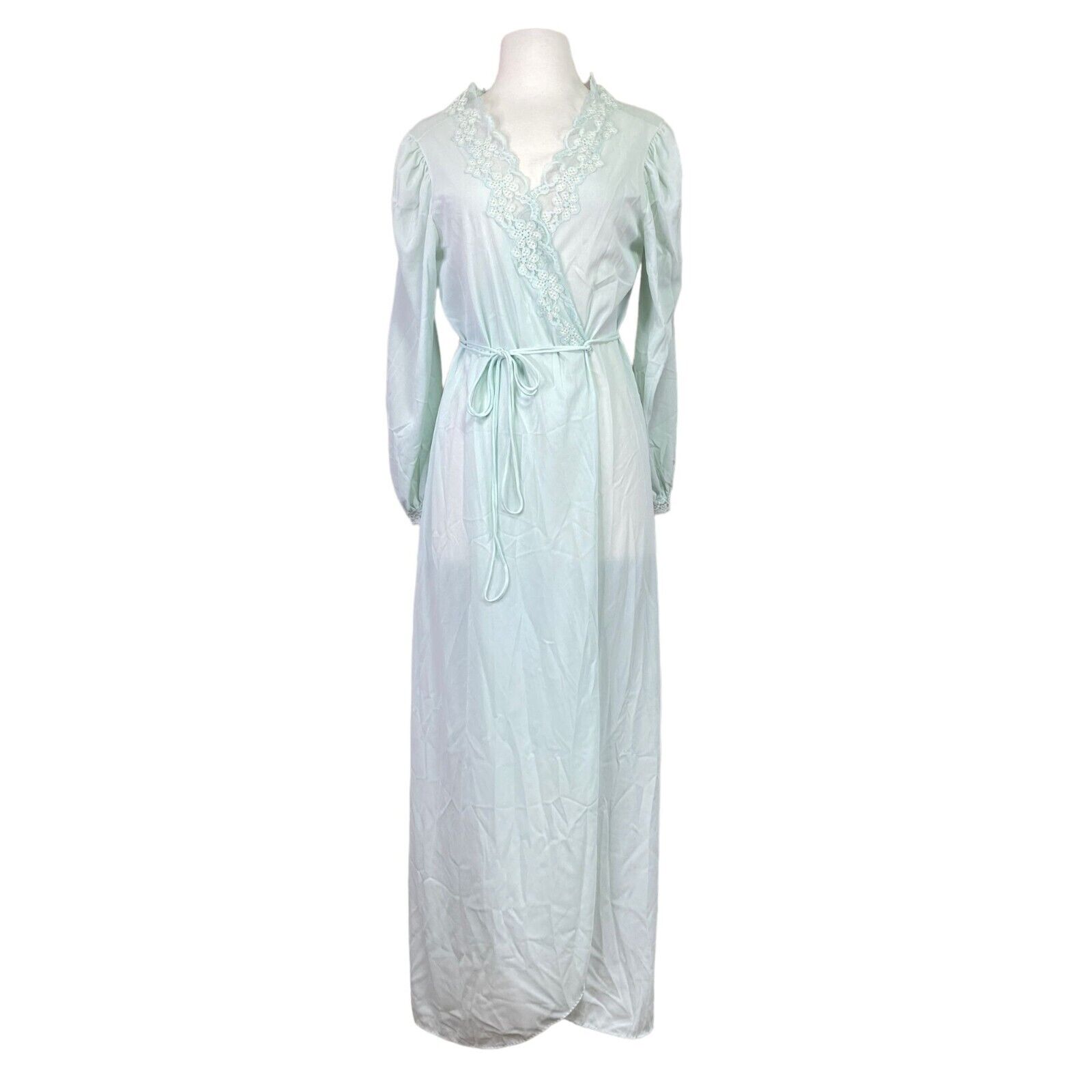 Vintage Miss Elaine Medium Wrap Robe Soft Blue - image 1