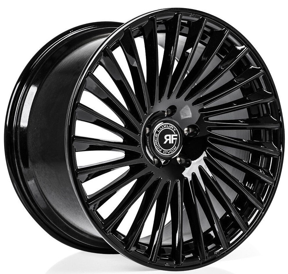 22” RF23 Wheels For Bentley Flying Spur Continental GT 22x9 / 22x10.5 Black 