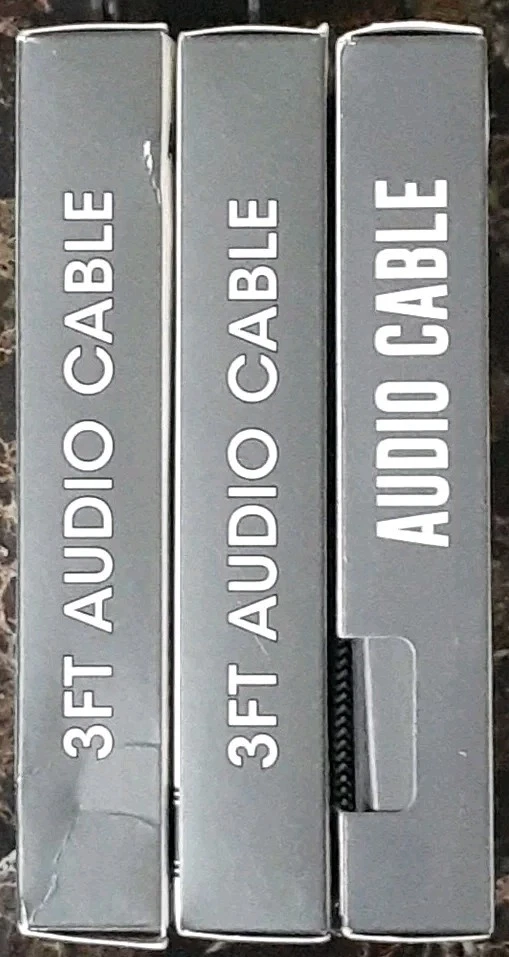 3.5mm Braided Male-Male Audio Cords 3ft. Some I-Phone & Android Comp. [Lot of 3] - Image 3 of 4