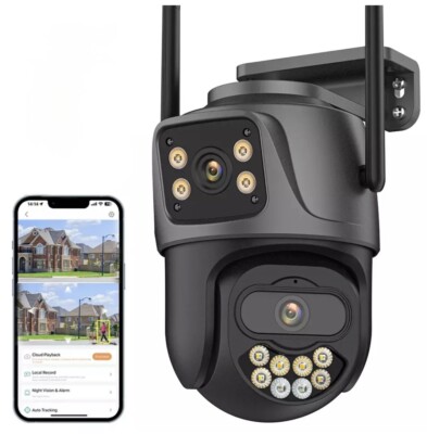 Outdoor 4MP/8MP HD Wifi Security Camera with Auto Tracking, Night Vision  