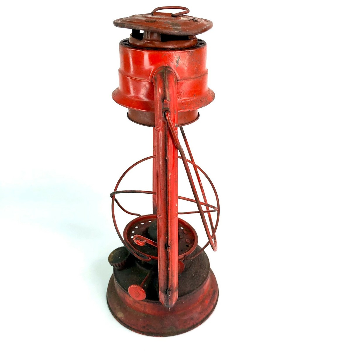 Winged Wheel No. 500 Red Vintage Kerosene Lantern Made In Winged Wheel No. 500 Red Vintage Kerosene Lantern Made In