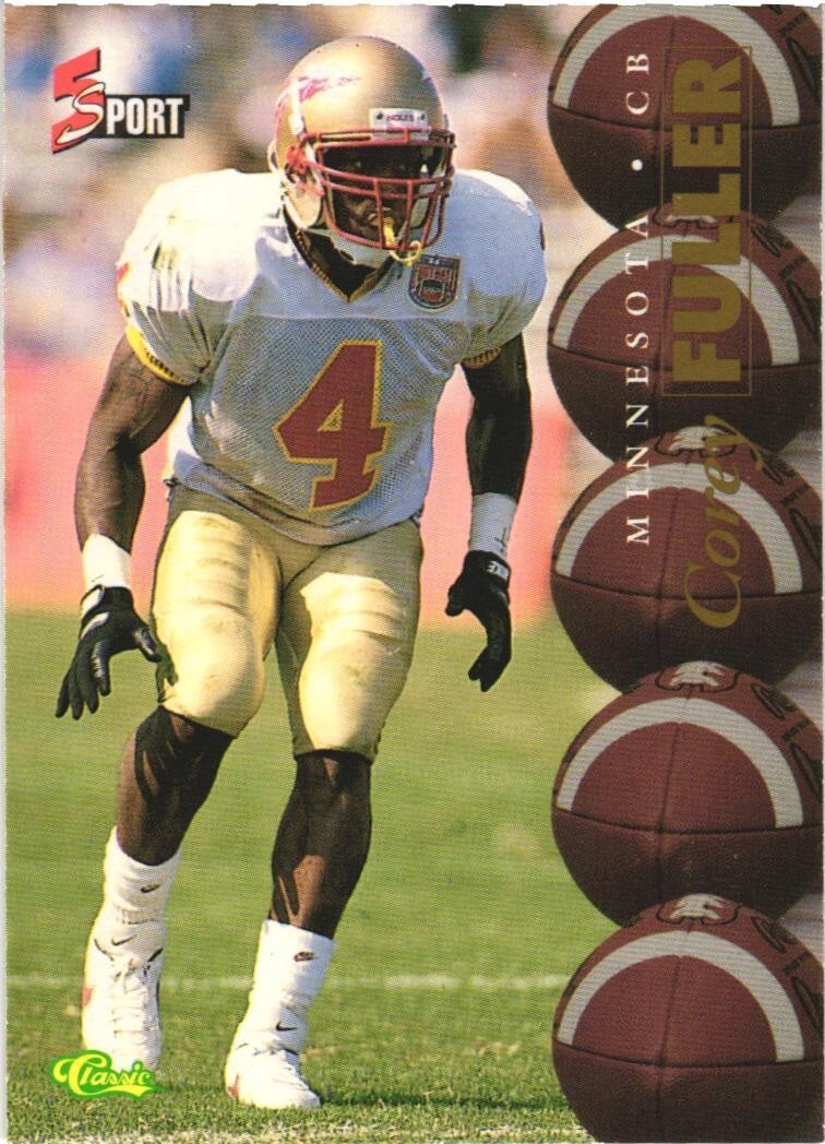 1995 Classic Five Sport #77 Corey Fuller Minnesota Vikings