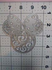 Thin Metal Die Cut Tool Emboss Disney Minnie Christmas tree ornament swirl card