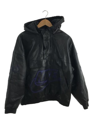 Supreme NIKE LEATHER ANORAK Jacket CK6218-010 Used S size Black | eBay 