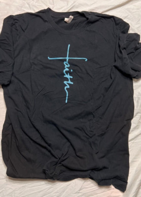 WOMEN SHIRT ''TEAL FAITH CROSS''
