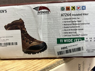 Avenger Mens A7264 Insulated Hiker Boot Brown Size 11 EE | eBay display picture 2
