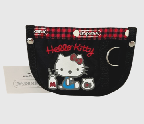 New Hello Kitty Lesportsac sm Black Moon Zip Wallet ID Coin New Hello Kitty Lesportsac sm Black Moon Zip Wallet ID Coin