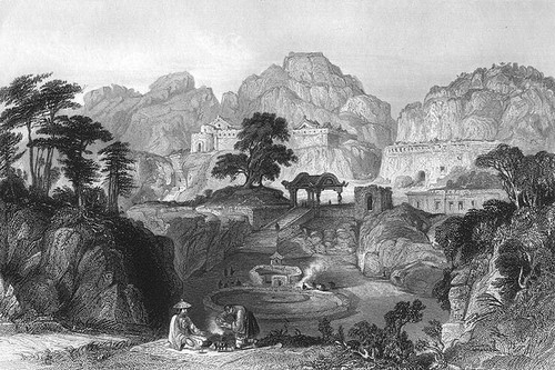 China, HOLY ISLAMIC TOMBS XIAMEN LINGSHAN MOUNTAIN ~ 1842 Art Print Engraving
