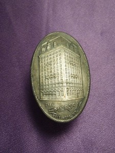 Antique Emerson Hotel Silver Tone Fabric Brush Baltimore MD Bristle Brush