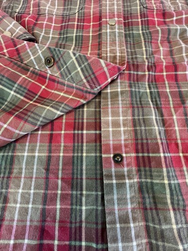 Ralph Lauren Women’s S Olive Green Red Plaid Western Snap LS Shirt Cotton LS - Picture 9 of 15