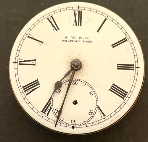 Antique 1896 Waltham Home Watch 1876 Pocket Watch Movement 14s 7j Parts/Repair