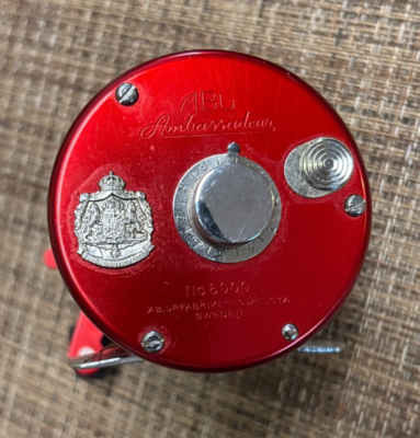 VINTAGE ABU AMBASSADEUR No.6000 REEL RED with CASE | eBay