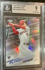 2018 Topps Chrome Freshman Flash Insert Shohei Ohtani Rookie Card #FF1 BGS 9