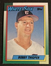 1990 Topps Bobby Thigpen Baseball Card #255 White Sox Pitcher VG O/C