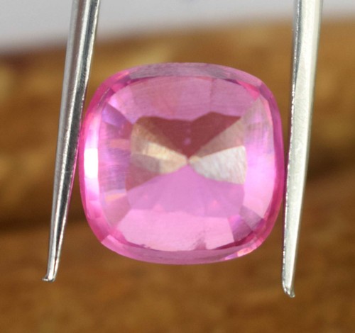 15,10 ct/12 mm Kissen Natur Afghanistan Rosa Kunzit Edelstein Zertifiziert C655 - Bild 6 von 9