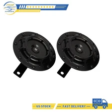 125mm 12V 115DB black Stainless Steel For Grill-Mount Car Horns new