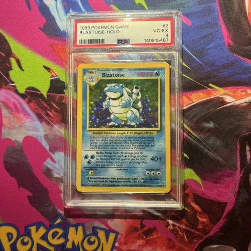 Pokémon TCG Blastoise Base Set Holo Unlimited Rare PSA 4 Excellent 1999 #2