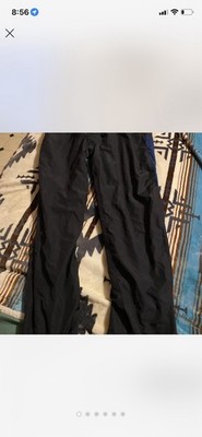 Mens Large Kappa Swishy Jogging Pants Black with Blue Accents Great Condition