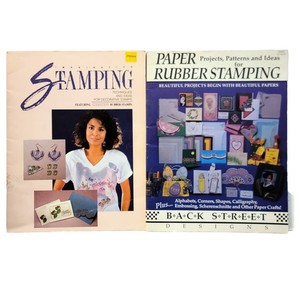 VTG 80s 90s Rubber Stamping Idea Books Lot of 2 Back Street Designs Comotion