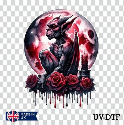 Gothic Gargoyle UV DTF Aufkleber - Glas Laptop Becher Tasse bs354