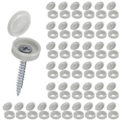 #ad 200 Pack Plastic Screw Cover Caps 6mm Hinged Snap Washers for M3 M4 M5 Screws $34.99