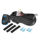 For LED Light Bar Wiring Harness 2 Leads 12V 40A Fuse Relay On-Off Rocker Switch