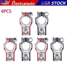 6 Pcs Car Battery Terminal Clamp Connectors Positive Negative Release Disconnect