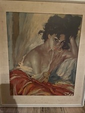 Gemälde, Frau, 1960 - 1969, "Die Zigeunerin"  Nachdruck!! Kein Original