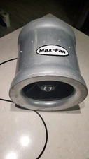 Max-Fan Can Fan 736835 Inline Exhaust Fan 12” 1708 CFM Greenhouse
