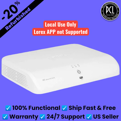   Lorex 4K HD 8 Ch NVR Recorder 2TB HDD Smart N844A8-Z LOCAL USE ONLY READ