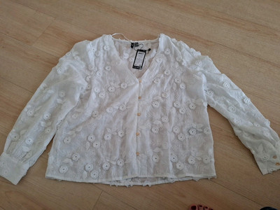 Vero Moda Damen  Bluse, Gr XL Neu Mit Etikett, Weiss 