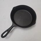 Vintage Unmarked Lodge No 5 Cast Iron Skillet 3 Notch RESTORED Sits Flat