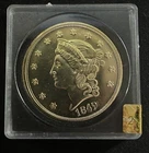 1849 P Liberty Gold Piece $20 America Coin 24kt encapsulated Proof #7 1/100