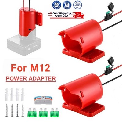 DIY Adapter Power Wheels Dock 14 AWG Compatible With Milwaukee M12 12V Battery