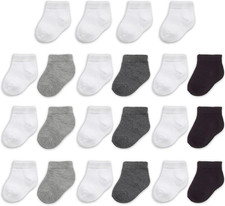Baby 22-Pack Grow  Fit Flex Zones Low Cut Stretch Socks - Unisex, Girls, Boys