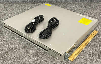Cisco Catalyst 3850 XS 10G SFP+ (WS-C3850-24XS) 24-Port Switch w/ 2x PSU +Cords