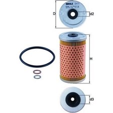 Knecht OX 33D Ölfilter für MERCEDES BENZ G KLASSE S123 W123 C123 W460 Service